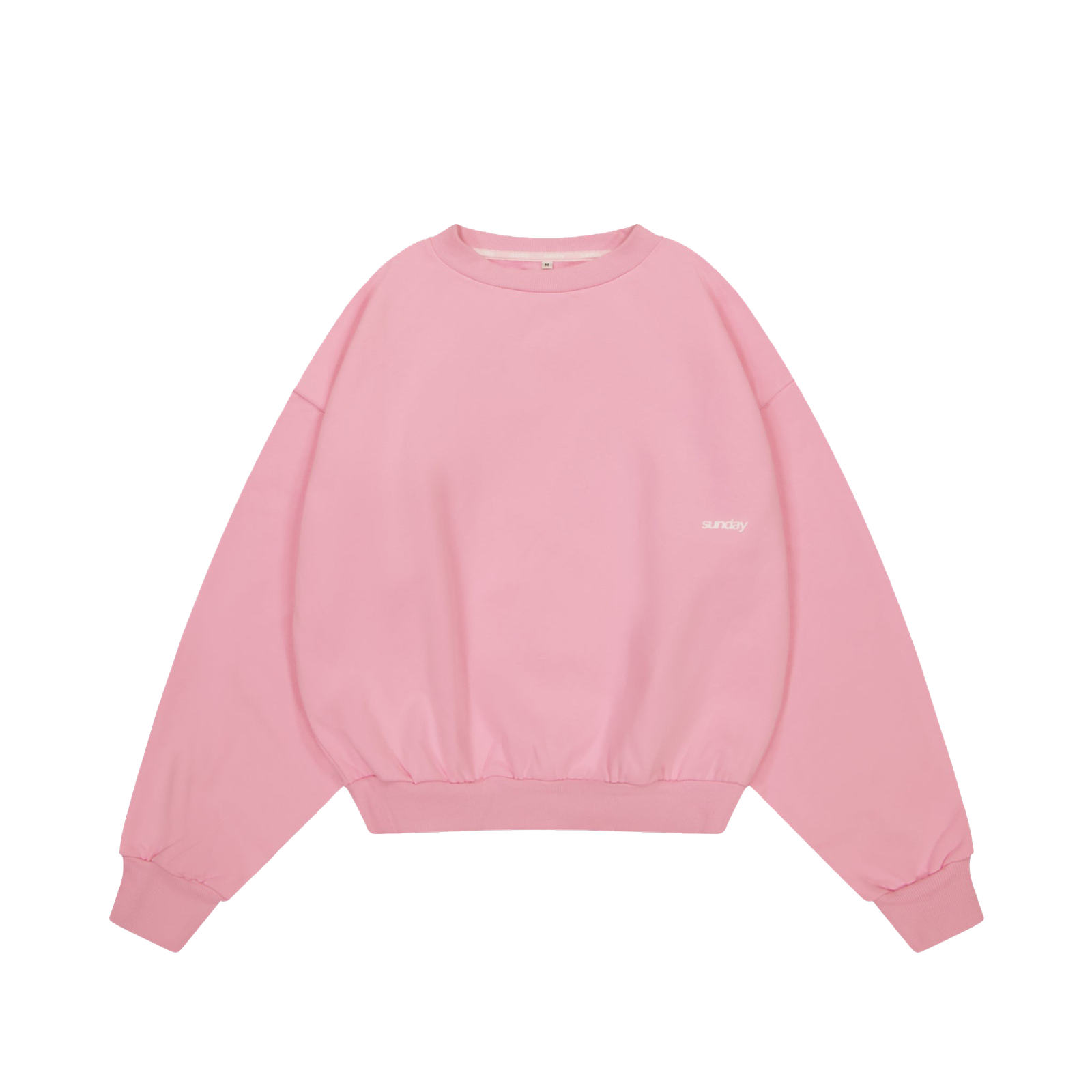 heavyweight-crewneck-sunday-sweatshirt-powder-pink heavyweight script crewneck - powder pink