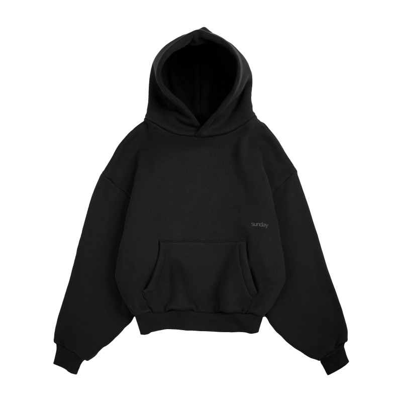 Heavyweight Script Sunday Hoodie – Carbon | Premium Oversized Streetwear Hoodie for Australia & UK